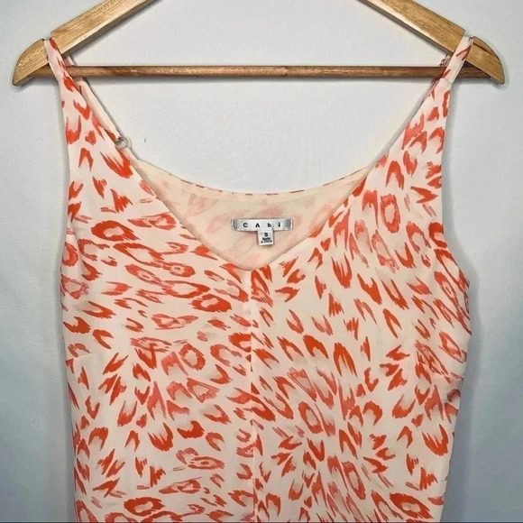 CAbi 267 Flirty Coral Animal Print Cami Top Size Small - Picture 10 of 10